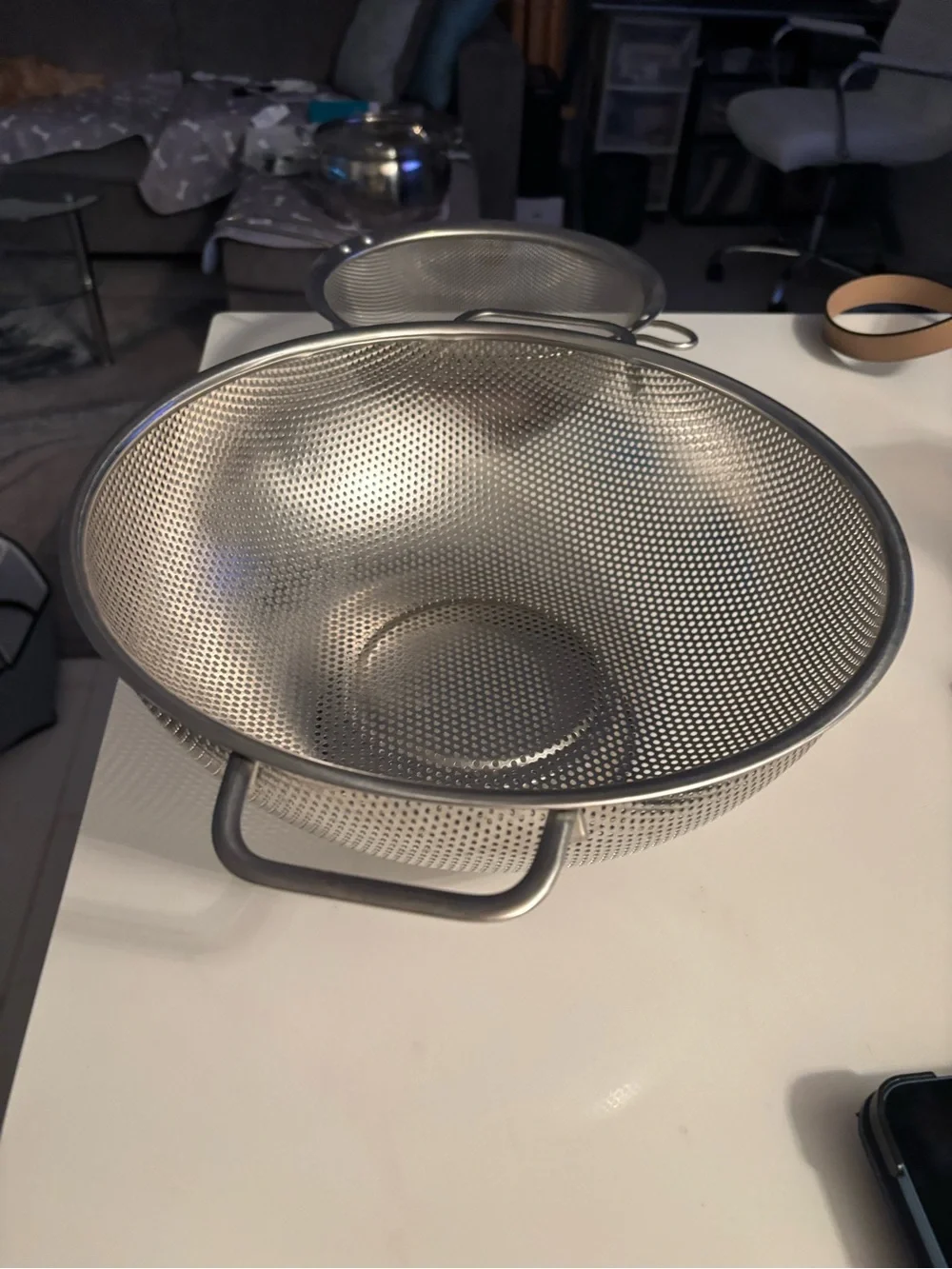 2 Stainless Steel Mesh Colander - Silver different sizes